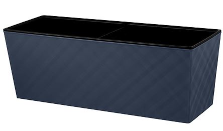 Балконный ящик InGreen Manhattan Cube 40 см c дренажной вставкой вулканический серый